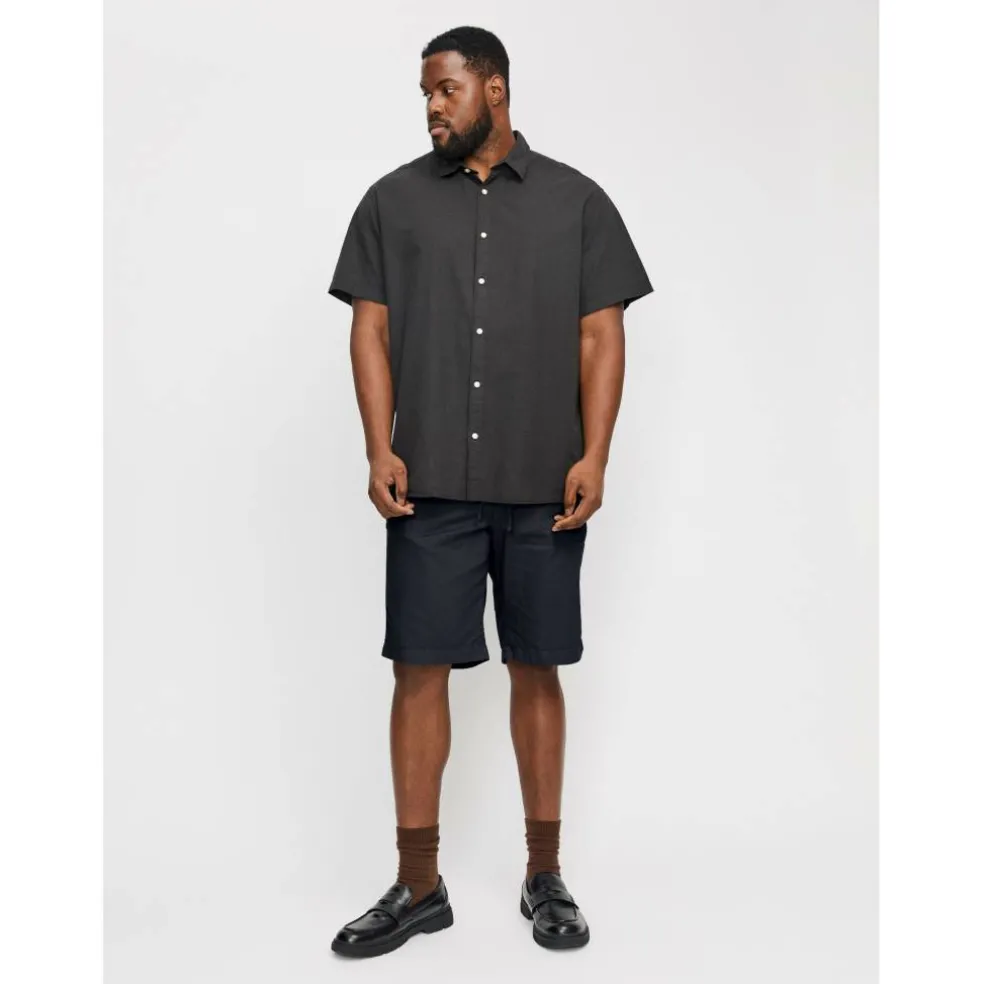 Men's Linen Plus Size Tracksuit Shorts