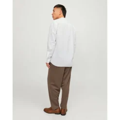 Men's Long-Sleeve Buttoned Linen Shirt