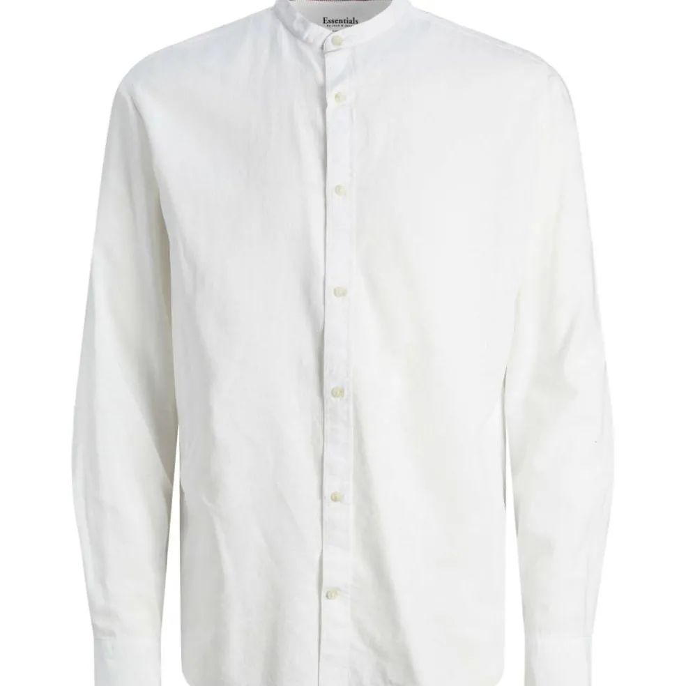 Men's Long-Sleeve Buttoned Linen Shirt
