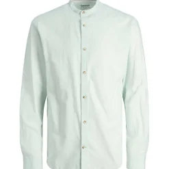 Men's Long-Sleeve Buttoned Linen Shirt