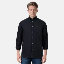 Men's Long-Sleeve Flannel Plain Shirt