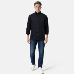Men's Long-Sleeve Flannel Plain Shirt
