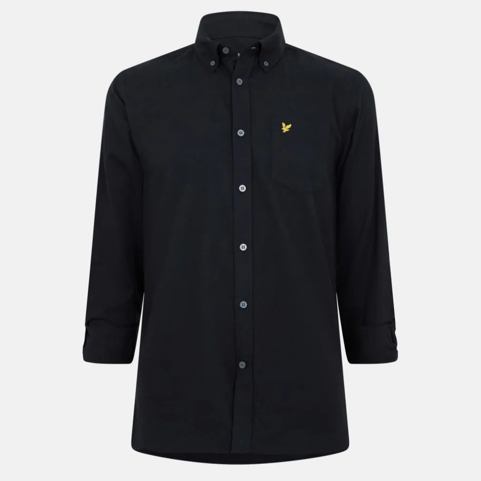 Men's Long-Sleeve Flannel Plain Shirt