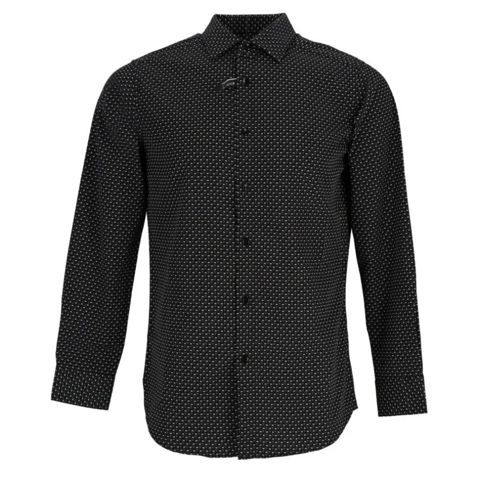 Men's Long-Sleeve Patterned Shirt