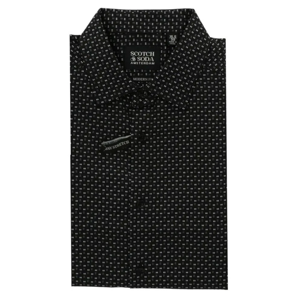 Men's Long-Sleeve Patterned Shirt