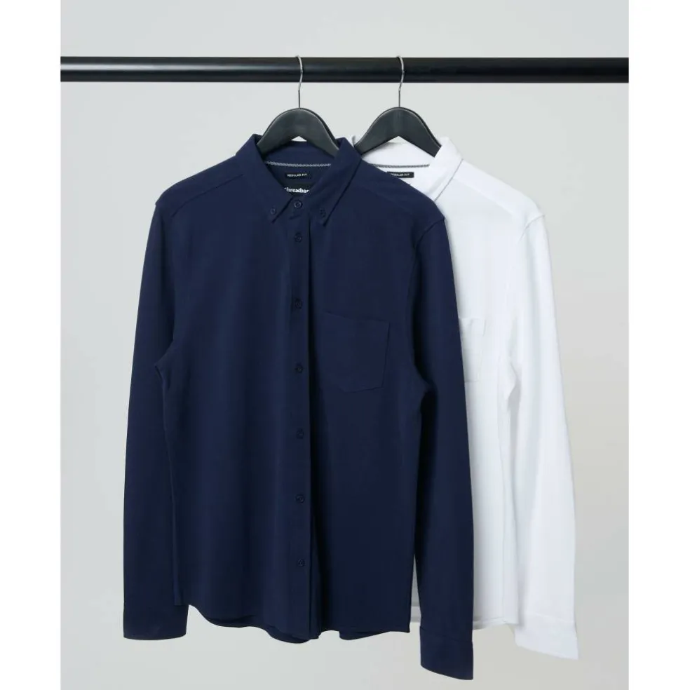 Men's Long-Sleeve Plain Shirt