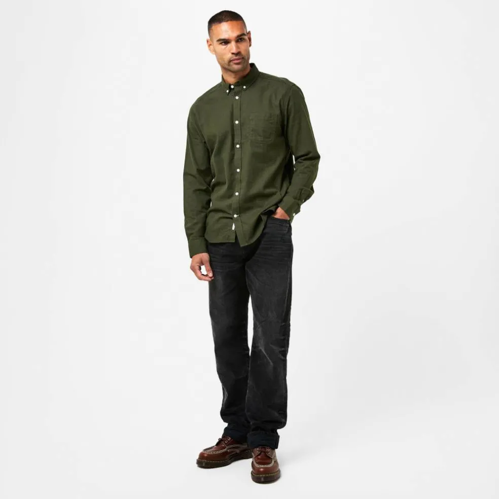 Men's Long-Sleeve Plain Shirt