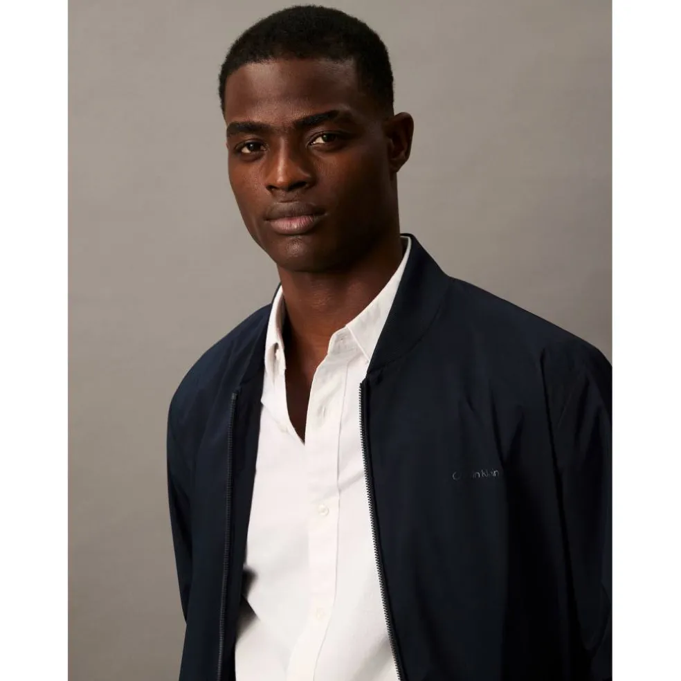 Men's Matte Long Sleeve Bomber Jacket