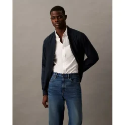 Men's Matte Long Sleeve Bomber Jacket