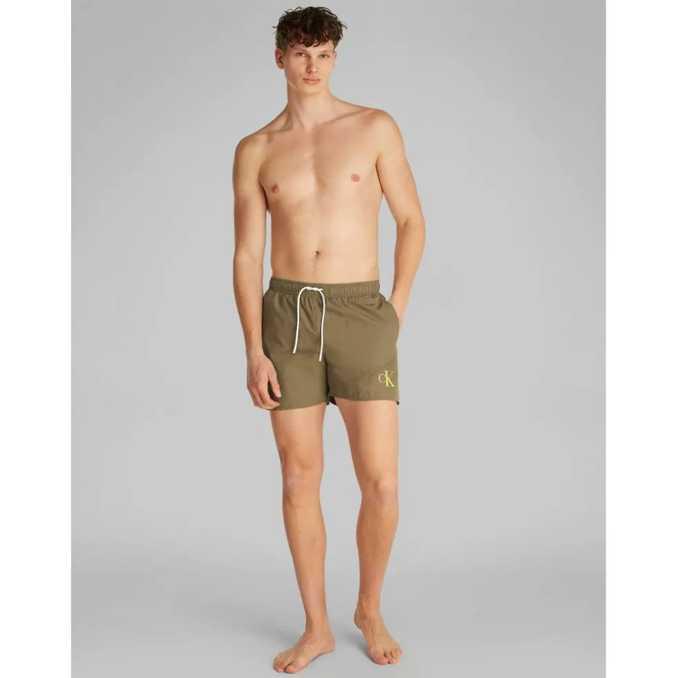 Men's Medium Drawstring Quick-Drying Mid-Length Swim Shorts