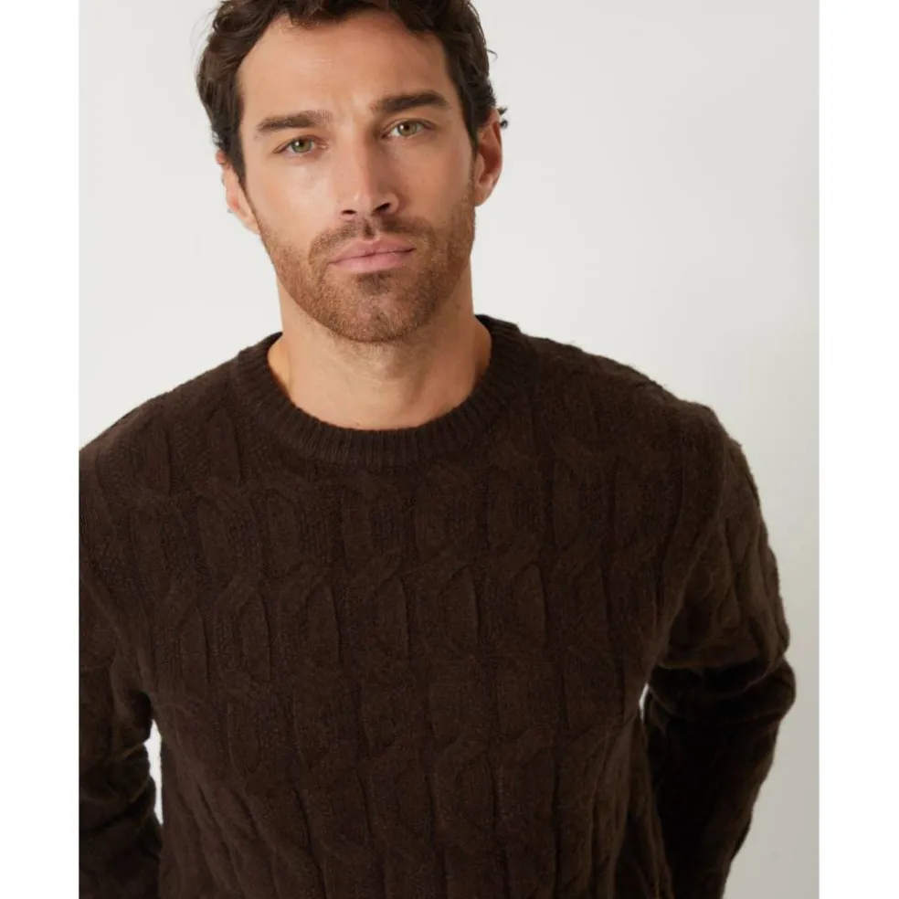Men's Milton Cable Crew Knit Jumper