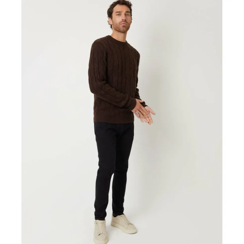Men's Milton Cable Crew Knit Jumper