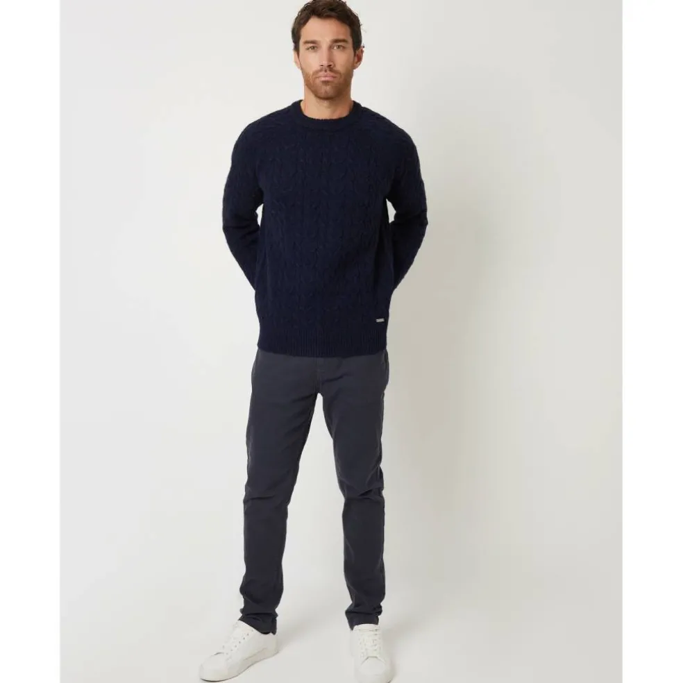 Men's Monton Cable Crew Knit Jumper