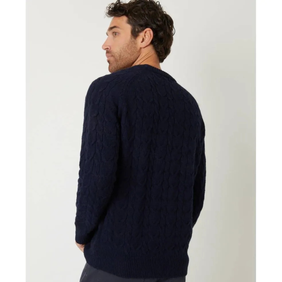 Men's Monton Cable Crew Knit Jumper
