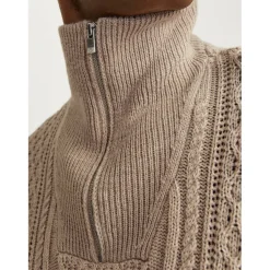 Men's North Knitted 1/4 Zip Fleece Fabric