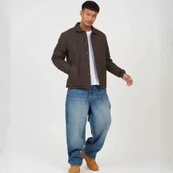 Mens Padded Coach Jacket with Drawcord Hem