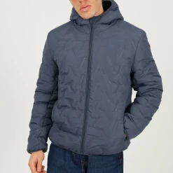 Mens Padded Heat Seal Jacket with Hood