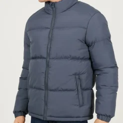 Mens Padded Puffer Jacket with Zip Pockets