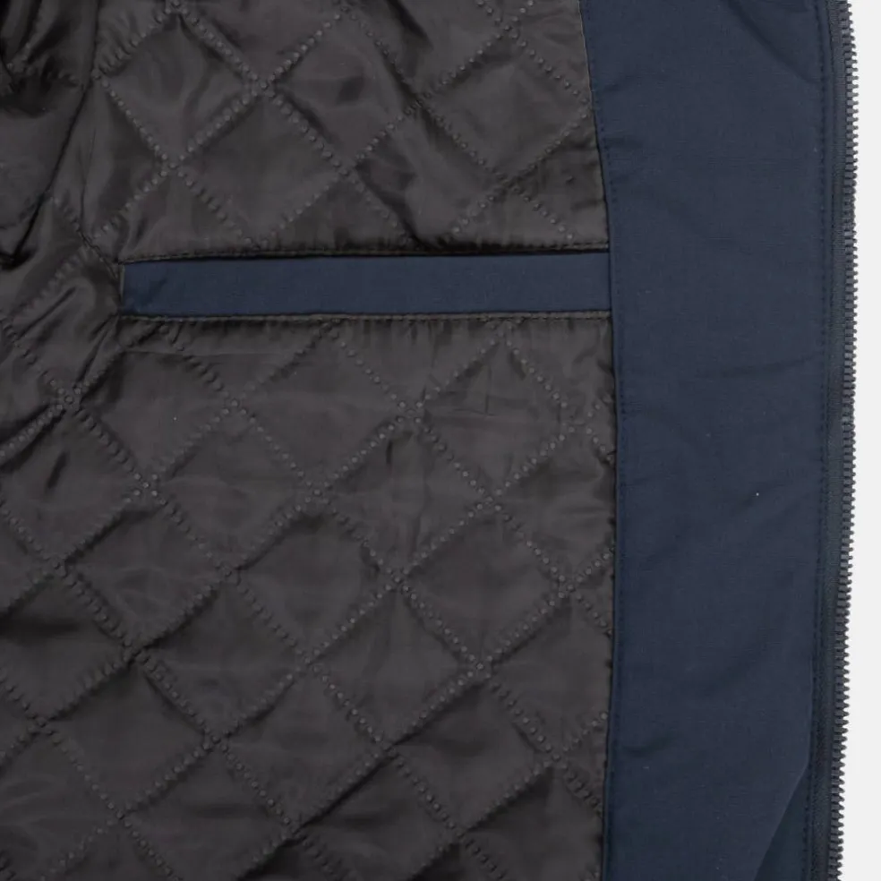 Men's Pad Stand Collar Full Zip Long Sleeve Softshell Jacket