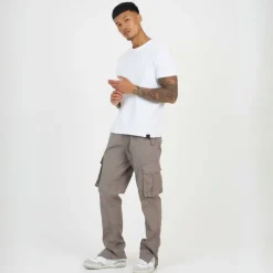 Mens Poplin Turner Cargo Trousers with Pockets