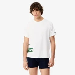 Men's Printed Cotton Lounge Short Sleeve Pyjama Top