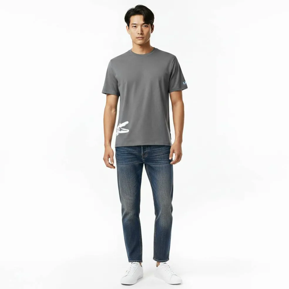 Men's Printed Cotton Lounge Short Sleeve Pyjama Top