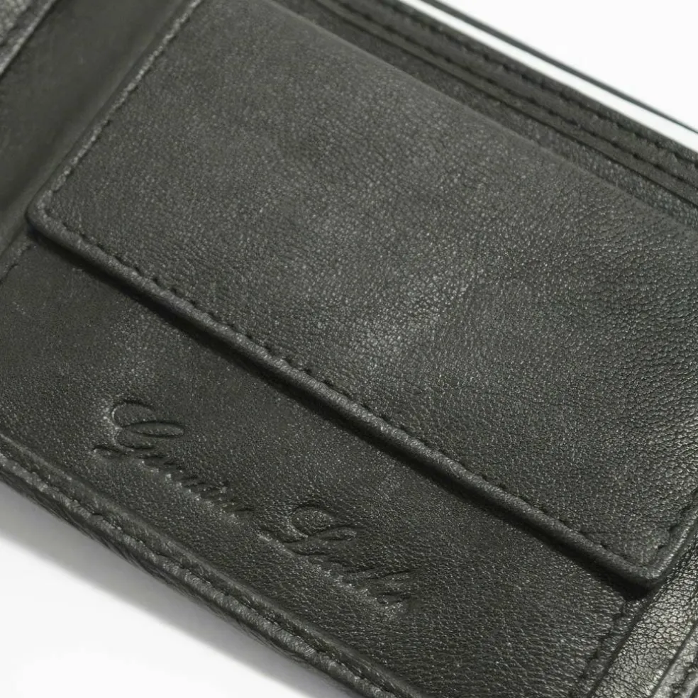 Men's Punched Leather Billfold Wallet