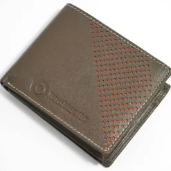 Men's Punched Leather Billfold Wallet