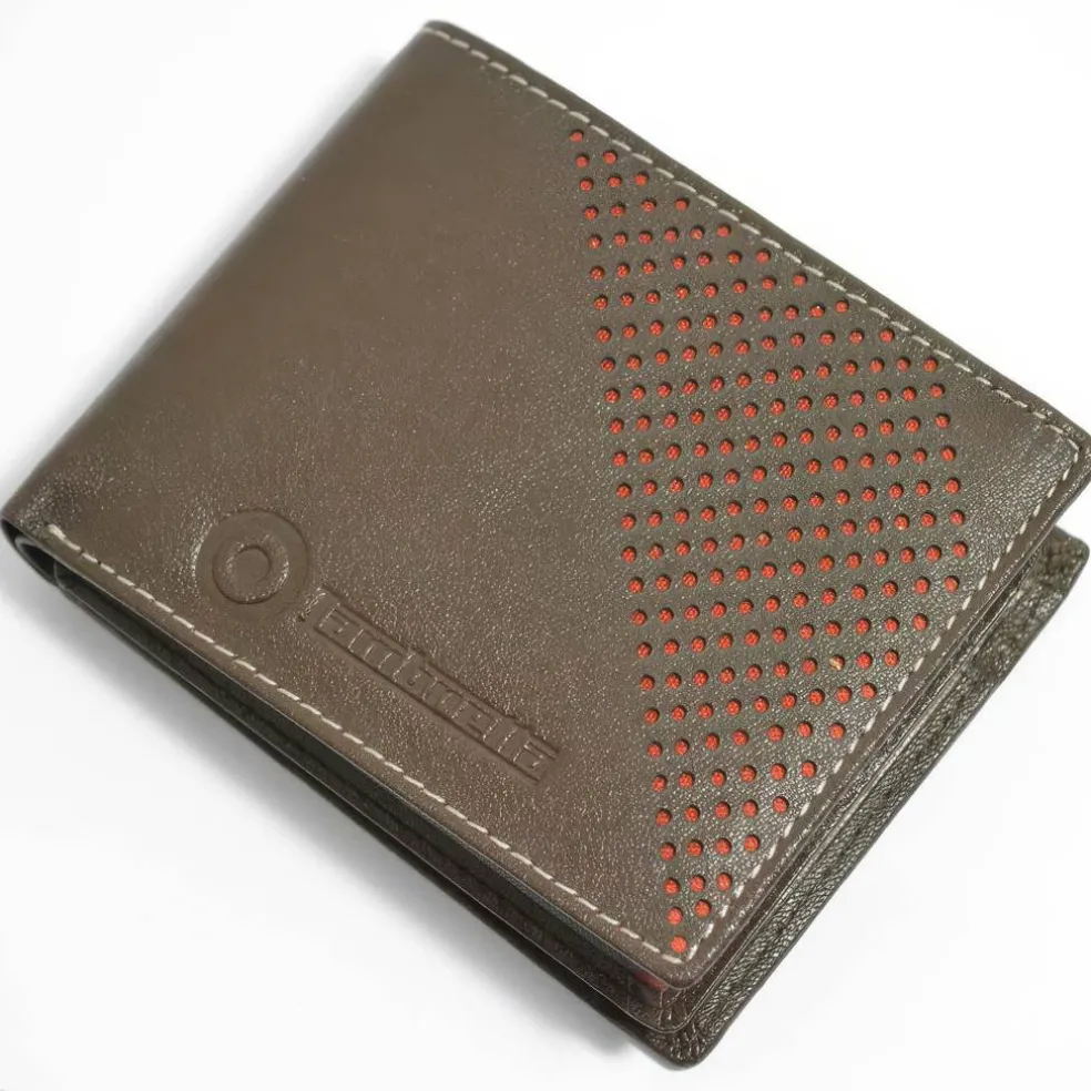 Men's Punched Leather Billfold Wallet