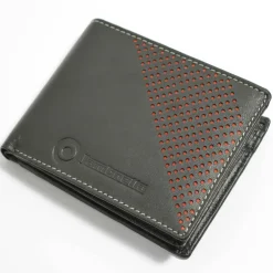 Men's Punched Leather Billfold Wallet