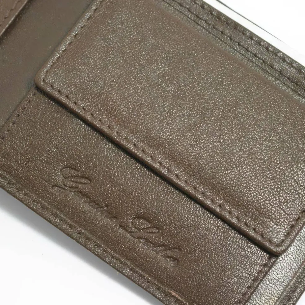 Men's Punched Leather Billfold Wallet