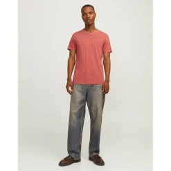 Men's Regular Fit Split Neck T-Shirt