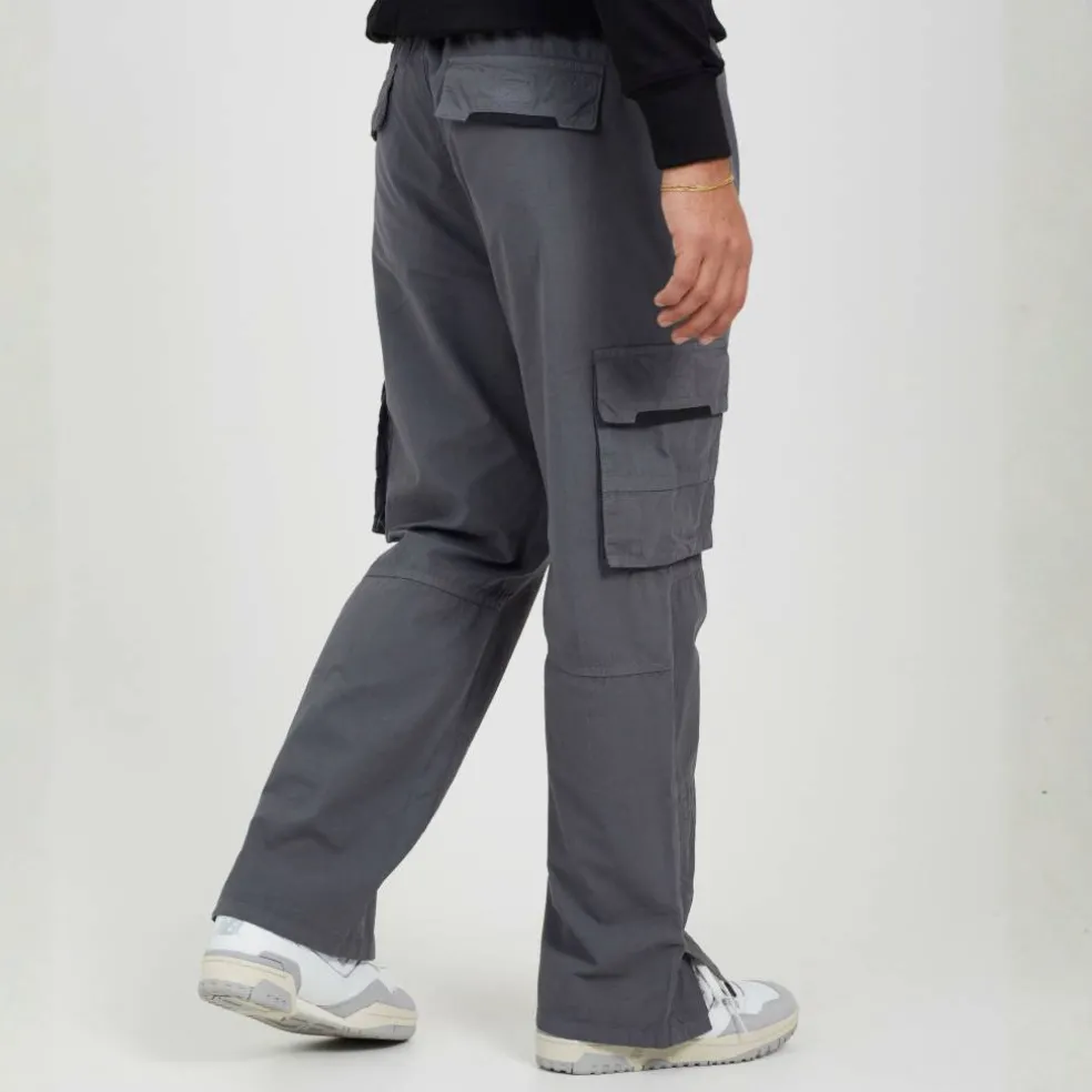 Mens Ripstop Cargo Trousers with Drawstring Waist