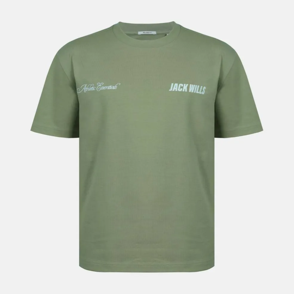 Men's Script Mix Cotton Short Sleeve Oversized T-Shirt