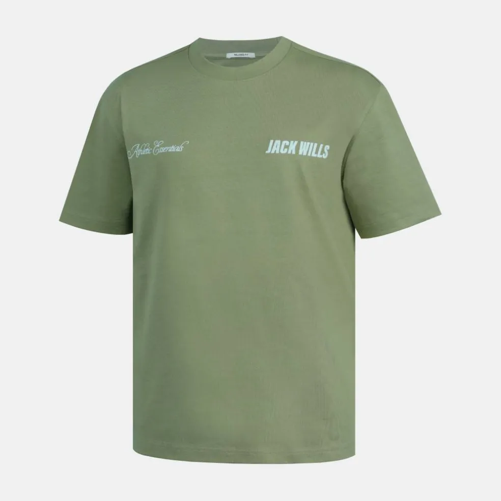 Men's Script Mix Cotton Short Sleeve Oversized T-Shirt