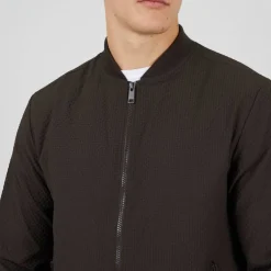 Men's Seersucker Bomber Jacket