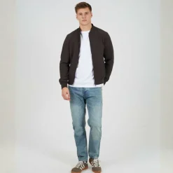 Men's Seersucker Bomber Jacket