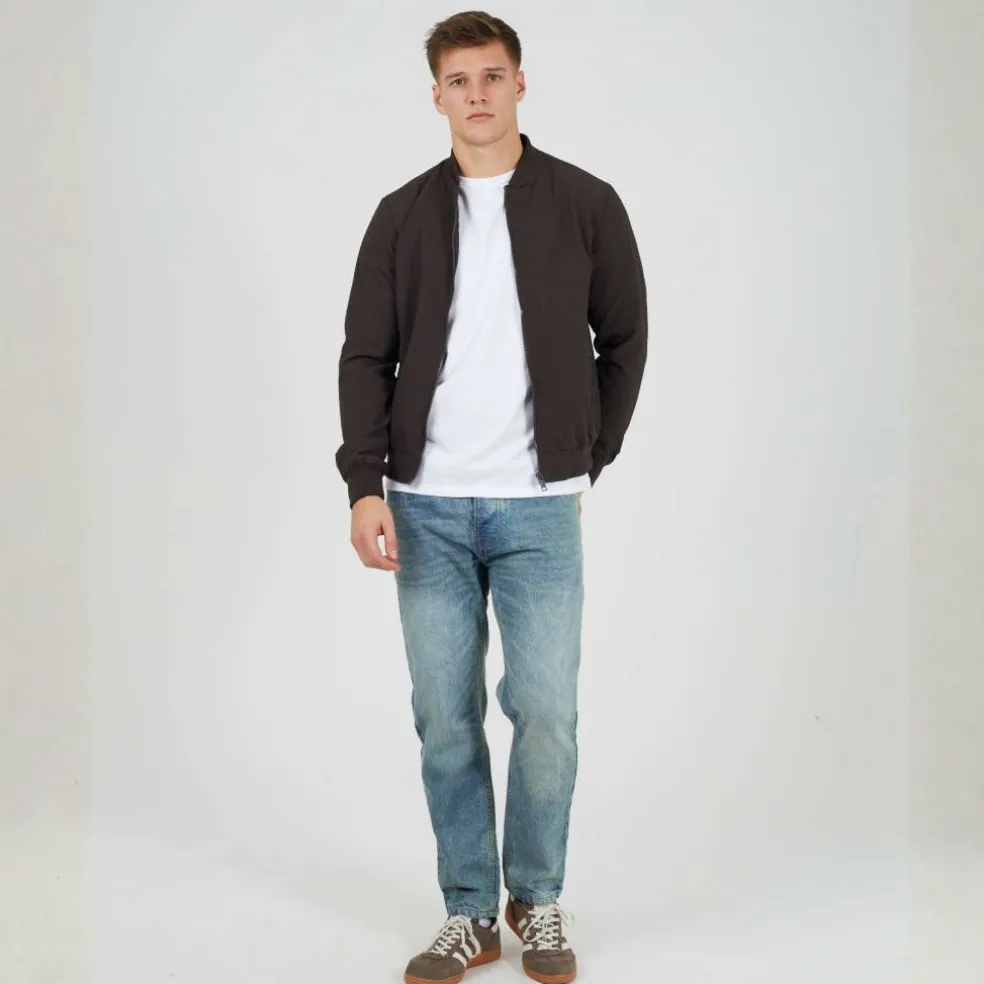 Men's Seersucker Bomber Jacket