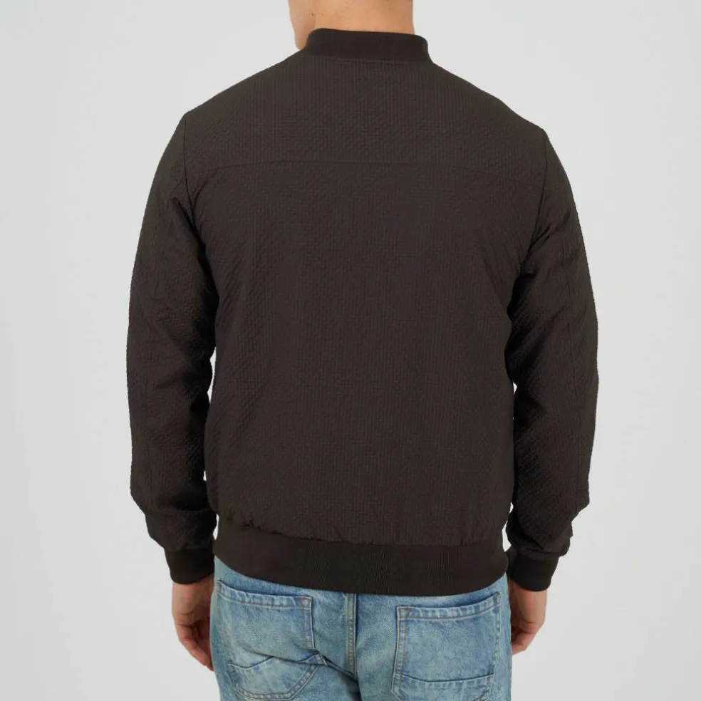 Men's Seersucker Bomber Jacket
