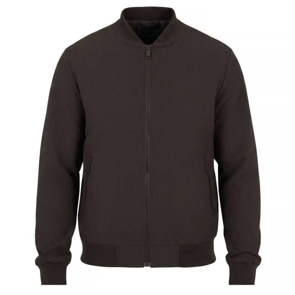 Men's Seersucker Bomber Jacket