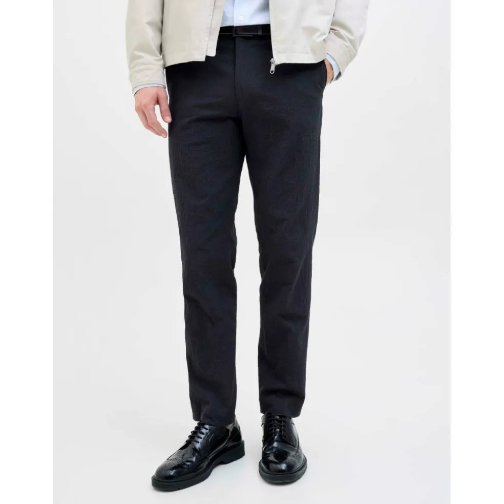 Men's Seersucker Cargo Trousers