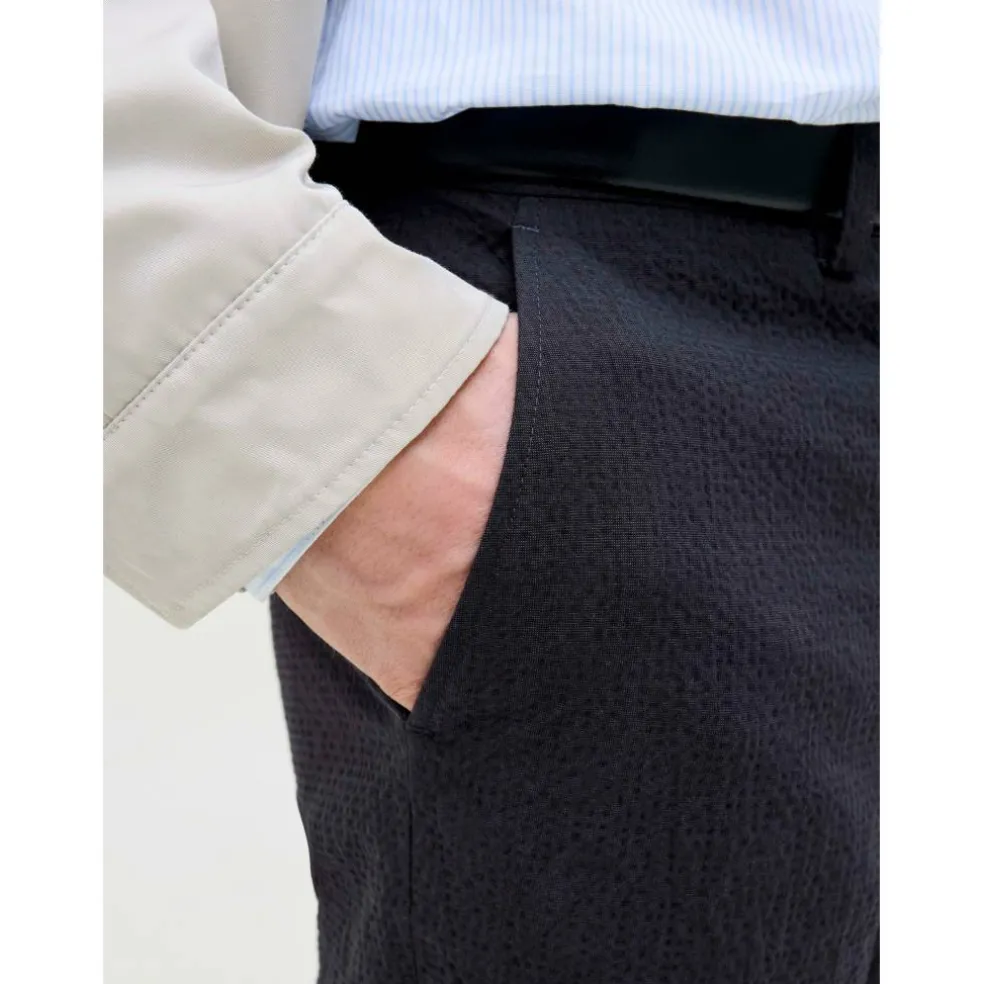 Men's Seersucker Cargo Trousers