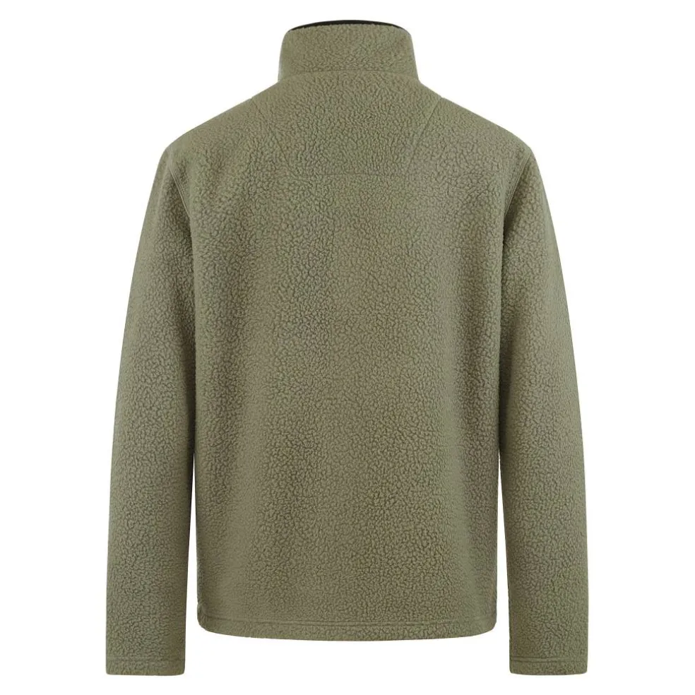 Men's Sherpa Long Sleeve Funnel Neck Zip Pocket Fleece
