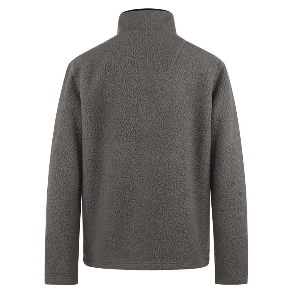 Men's Sherpa Long Sleeve Funnel Neck Zip Pocket Fleece