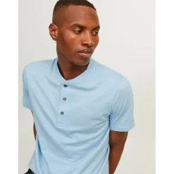 Men's Short-Sleeve Henley Polo Shirt