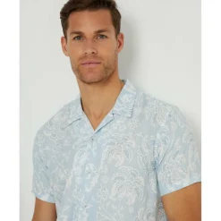 Men's Short-Sleeve Patterned Shirt
