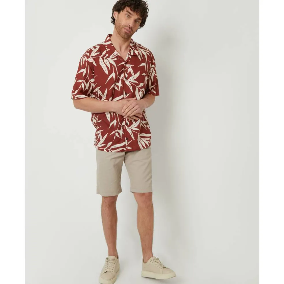 Men's Short-Sleeve Patterned Shirt