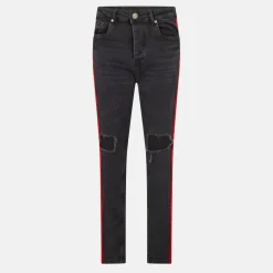 Mens Skinny Fit Jeans with Contrast Side Seam Tape Detail