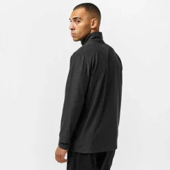 Men's Space Dye Quarter-Zip Long-Sleeve Performance Gym Top