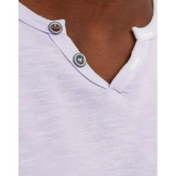Men's Split Neck Regular Fit T-Shirt